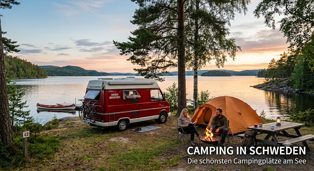 Camping in Schweden am See – Eindruck aus Småland, Schweden