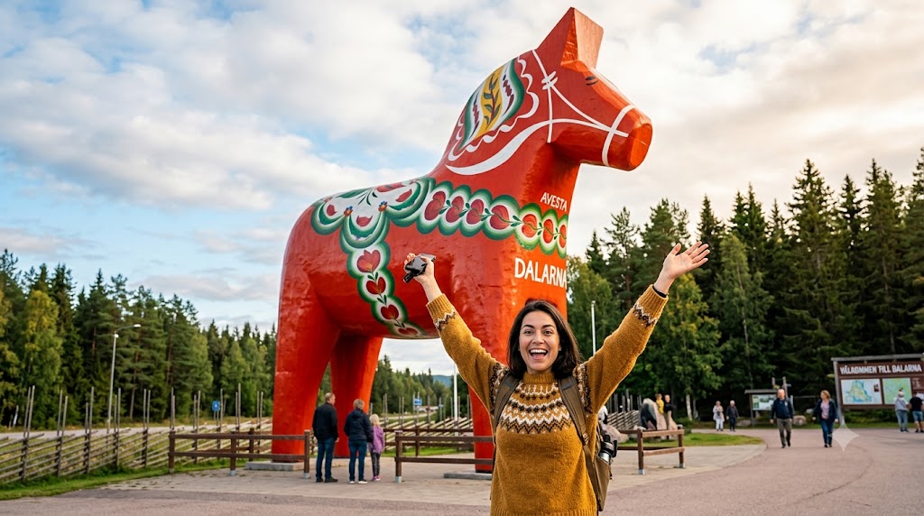 Das größte Dalapferd der Welt – Eindruck aus Småland, Schweden