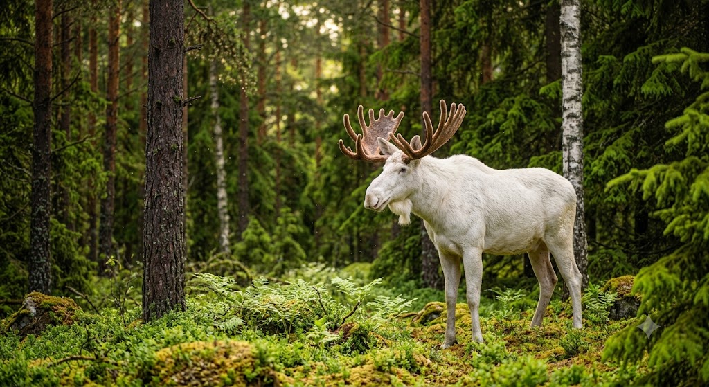 Der weiße Elch in Schweden: Geistwald-Bewohner, Genetik und