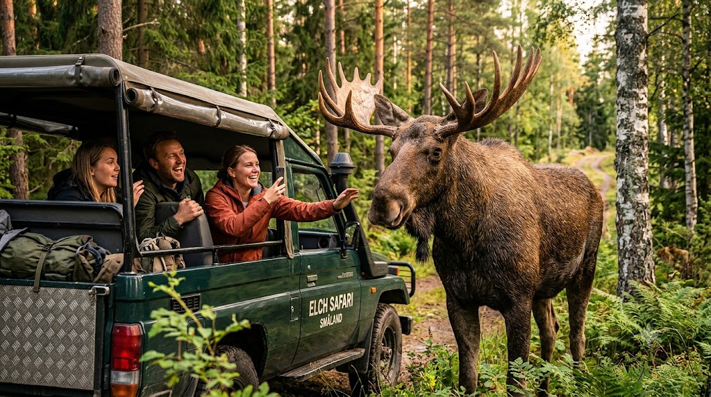 Elchpark Schweden Elchsafari – Eindruck aus Småland, Schweden