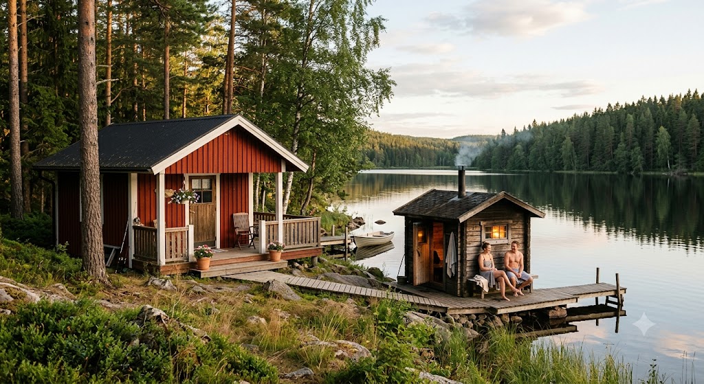 Ferienhaus Schweden Sauna - Wellnessparadies