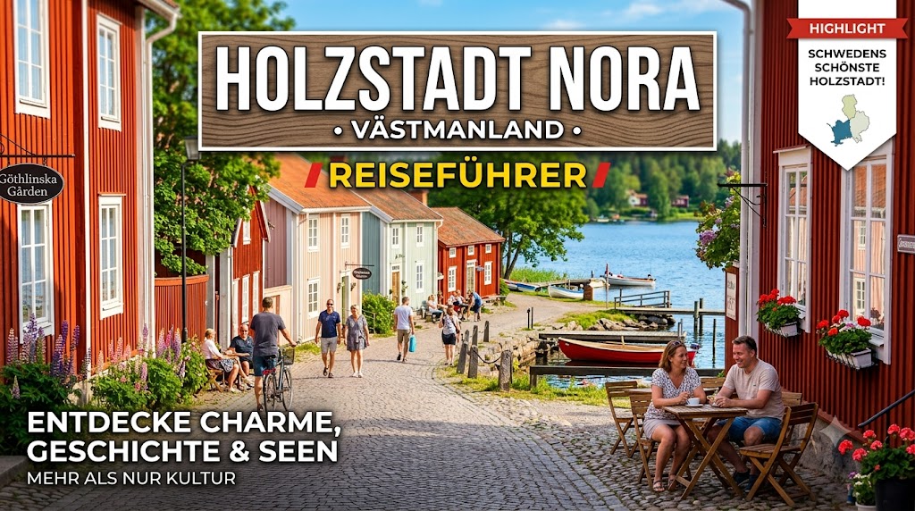 Die Holzstadt Nora – Eindruck aus Småland, Schweden