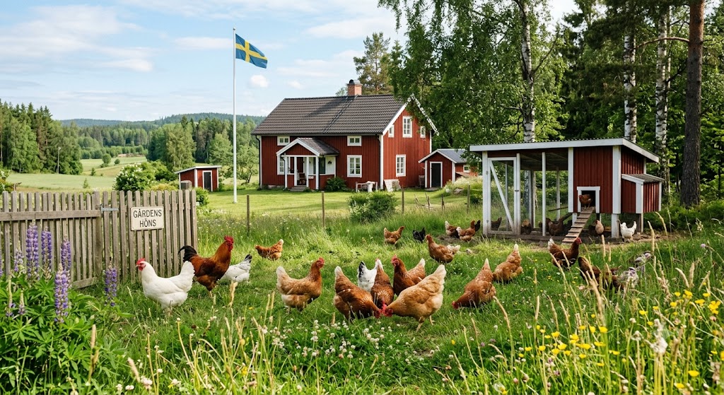 Hühner halten in Schweden – Eindruck aus Småland, Schweden