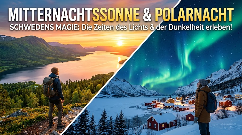 Mitternachtssonne Polarnacht – Eindruck aus Småland, Schweden