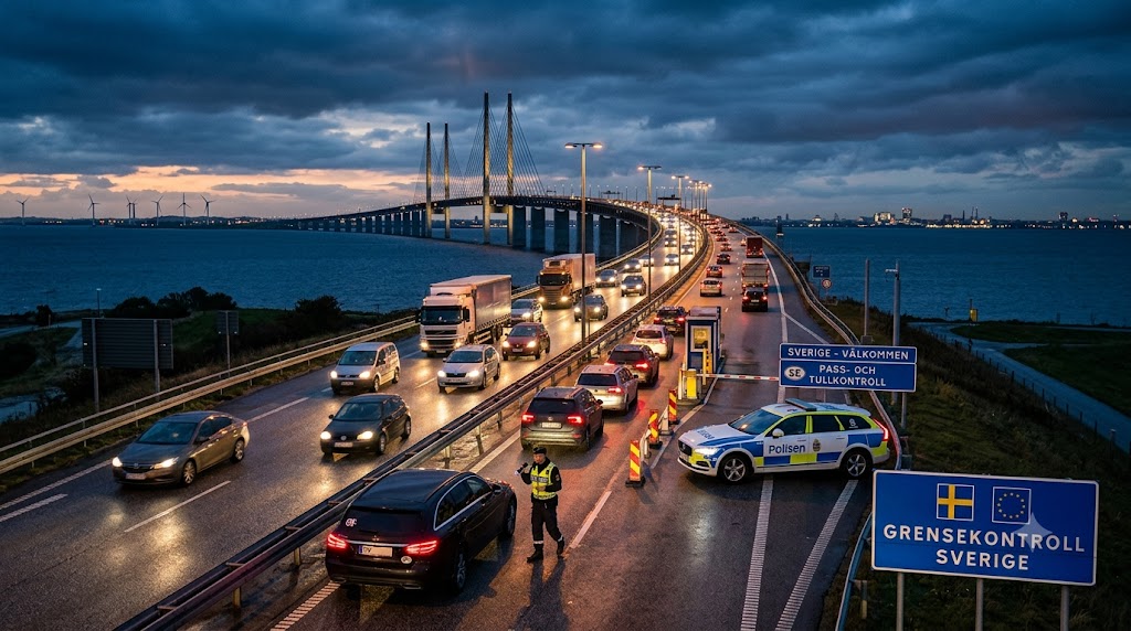 Grenzkontrollen Oeresundbruecke – Eindruck aus Småland, Schweden