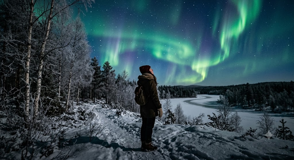 Nordlichter in Schweden – Eindruck aus Småland, Schweden