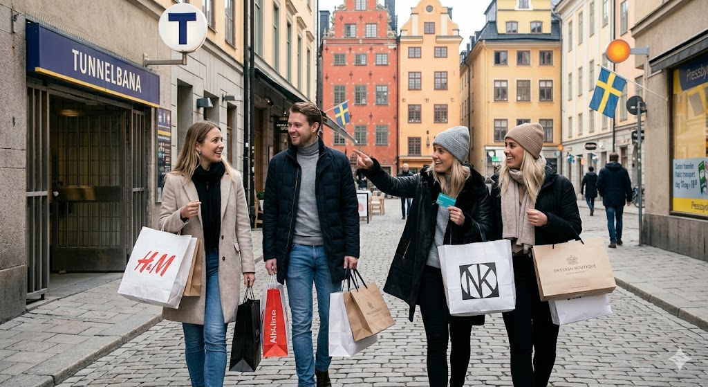 Lebensmittelpreise Schweden – Einkaufswagen mit schwedischen Lebensmitteln im ICA Supermarkt