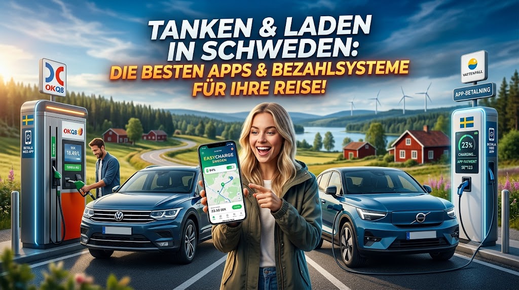 Tanken und Laden Schweden – Eindruck aus Småland, Schweden