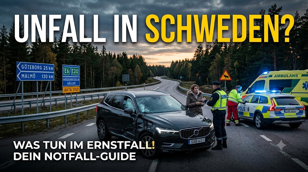 Verkehrsunfall in Schweden was tun – Eindruck aus Småland, Schweden
