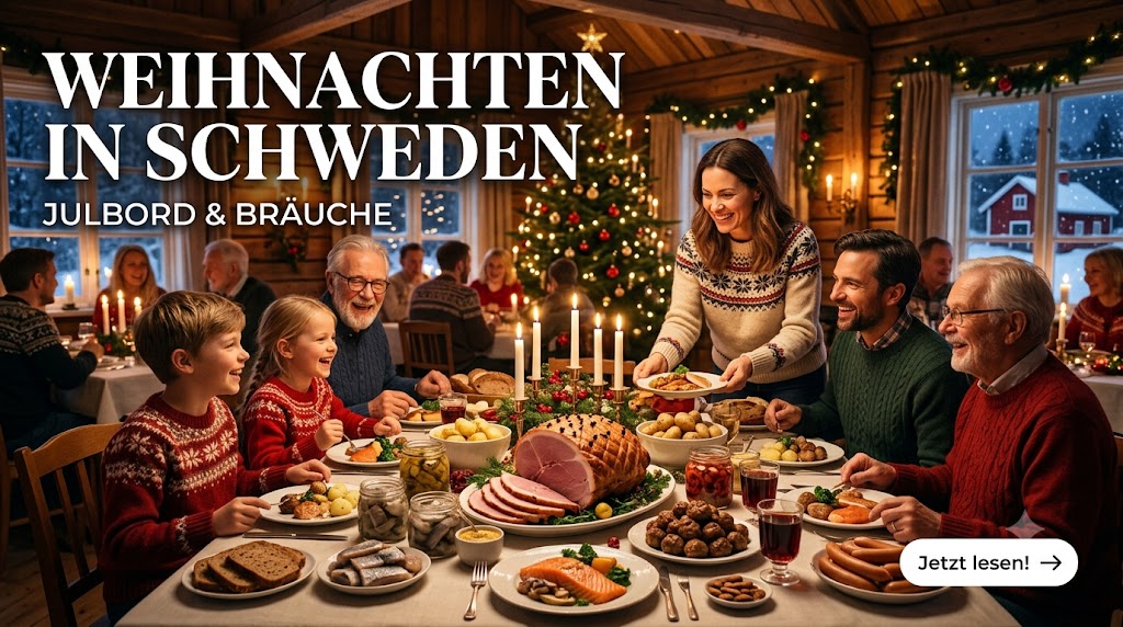 Weihnachten in Schweden Julbord – Eindruck aus Småland, Schweden