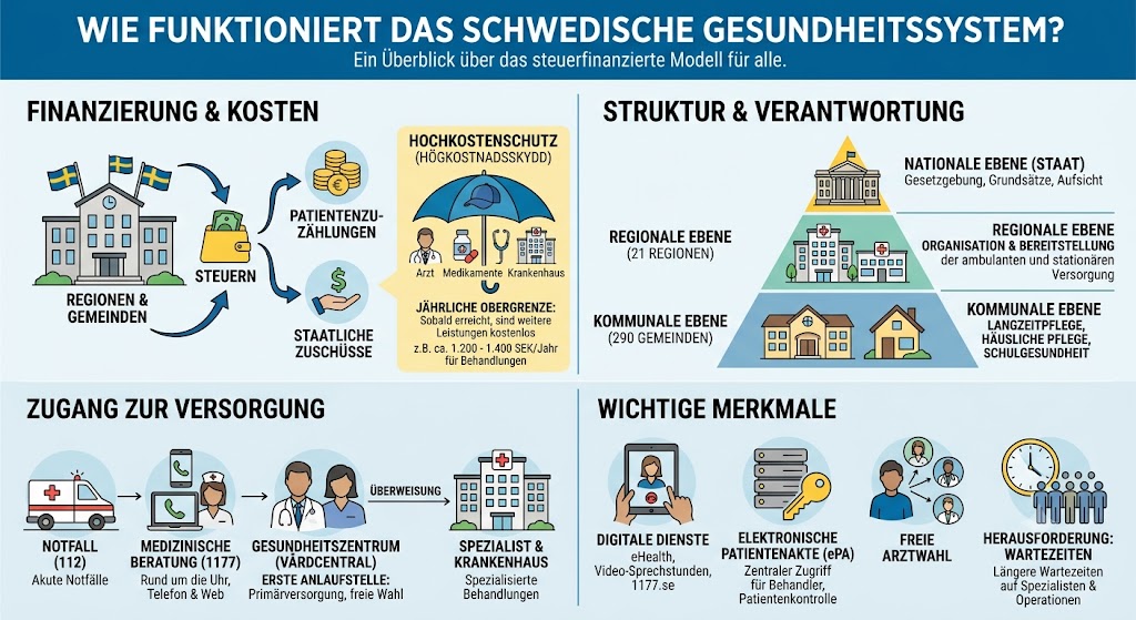 Schwedisches Gesundheitssystem: Steuerfinanziert und digital