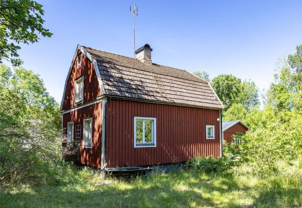 Schwedenhaus Småland Außenansicht Natururlaub Schweden